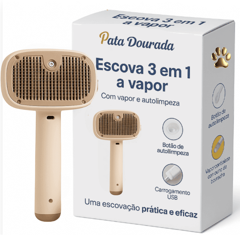 Escova 3 em 1 Recarregável a Vapor
