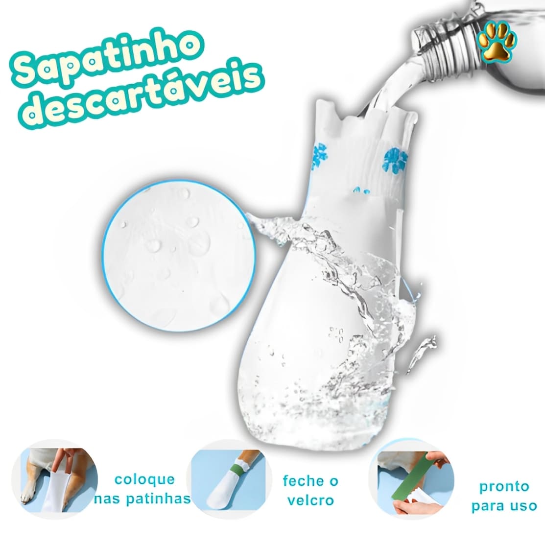 Sapatinho Descartável À Prova d'água - 20 peças
