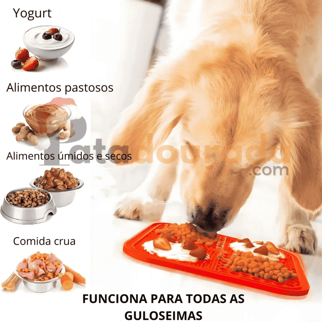 Tapete Lento Interativo com Ventosa para Pets