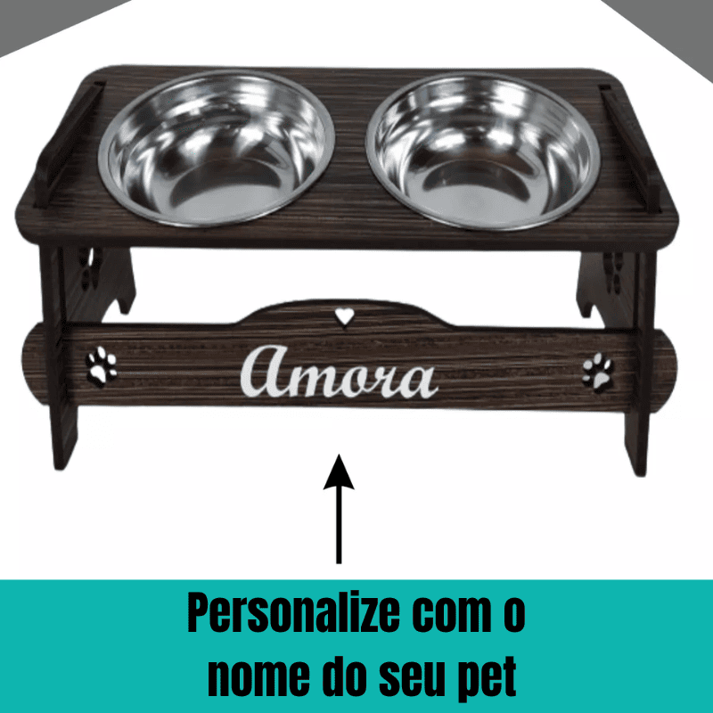 Comedouro Personalizado + 2 Tampas