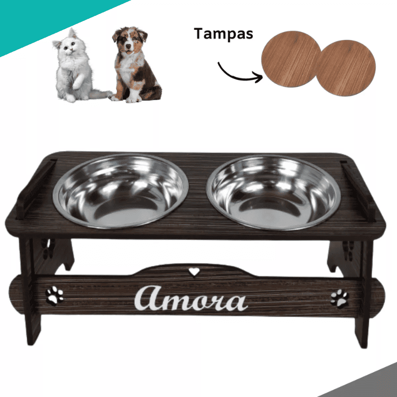 Comedouro Personalizado + 2 Tampas
