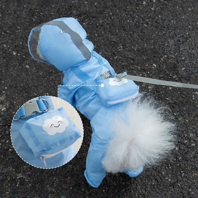 Conjunto de Capa de Chuva e Sapatos de Chuva para Cães Pequenos!