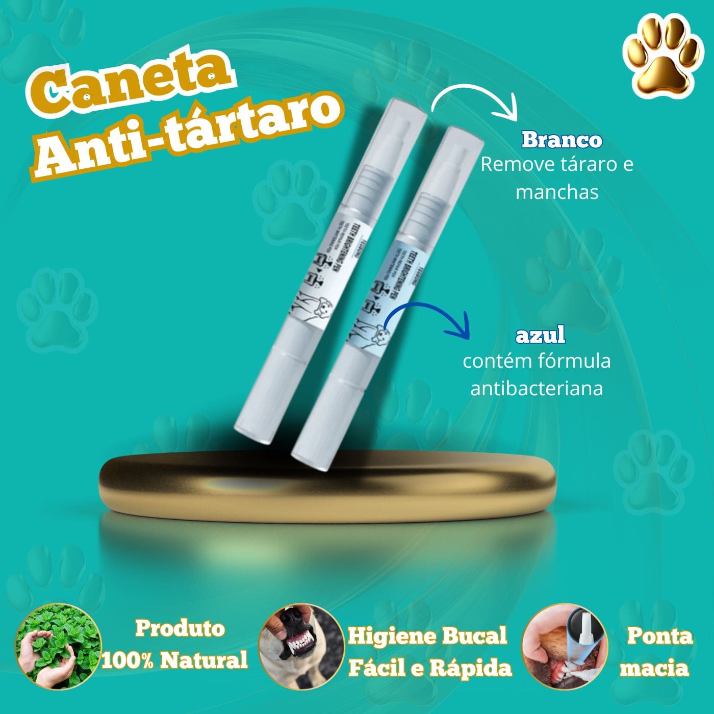 Caneta Anti Tártaro para Pets  Pague 1  Leve 2