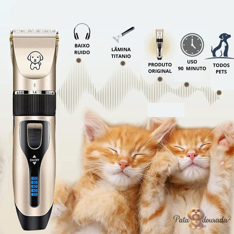 KIT MÁQUINA DE TOSAR PROFISSIONAL PETBUDY🐾 - Patadourada